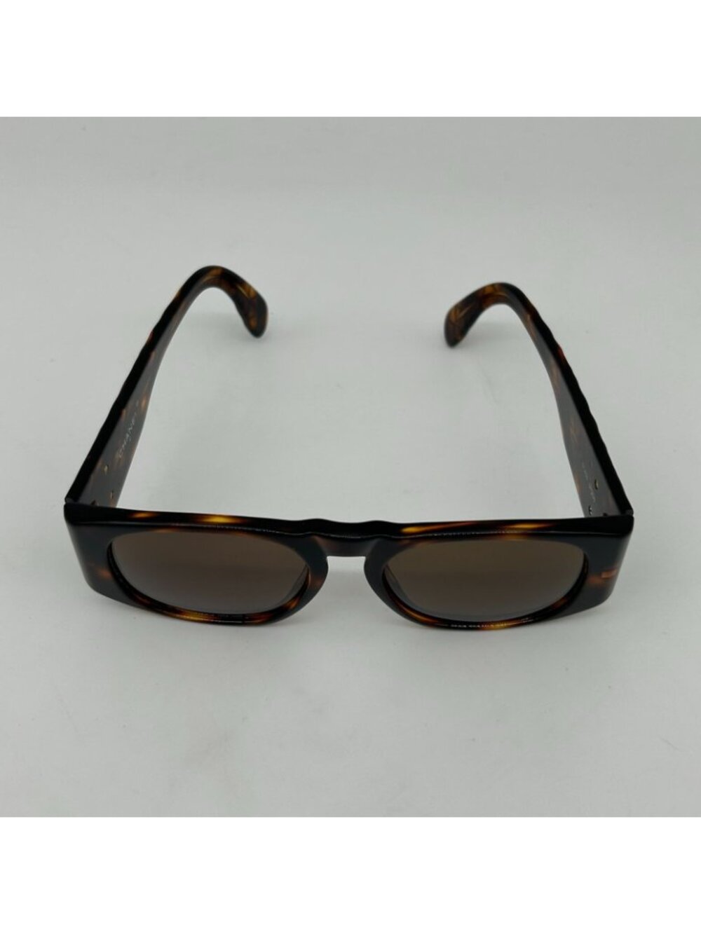 Chanel Vintage Quilted CC Logo Marble Brown Gold Acetate Sunglasses Eyewear - Picture 2 of 11